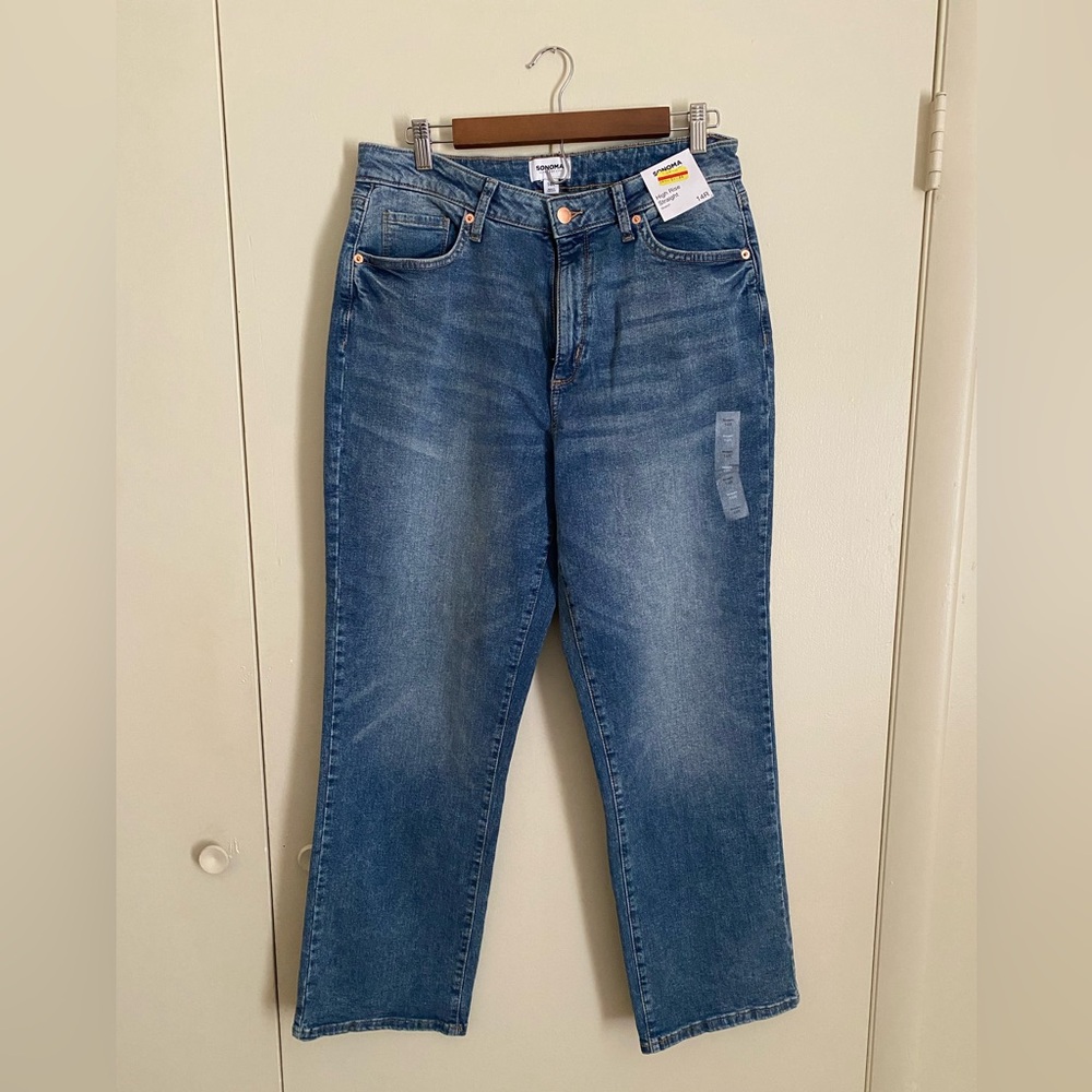 High Rise Straight Jeans size 14 NWT